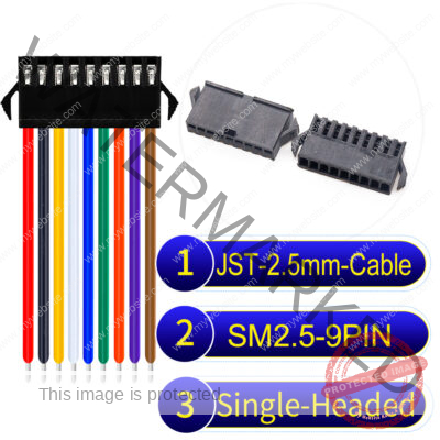 JST 2.5mm SM2.54 9Pin Single-Headed Cable