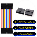 JST 2.5mm SM2.54 9Pin Female Same-Side-Head Cable