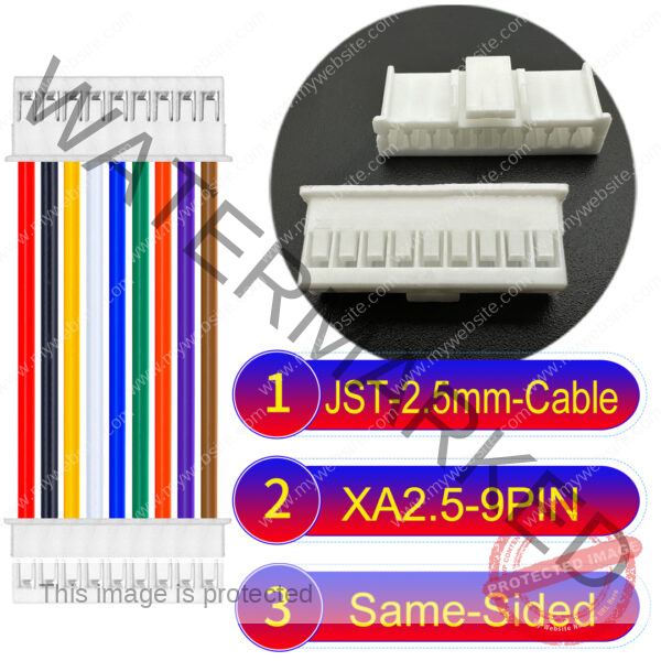 JST 2.5mm XA 9PinSame-Side-Head Cable