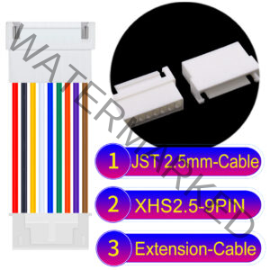 JST XHS2.5 with Belt Lock 9Pin Male Female Extension Cable