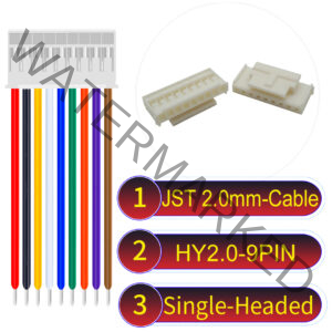 JST HY2.0mm 9-Pin Single-Headed 22AWG PVC Cable