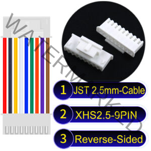 JST XHS2.5 with Belt Lock 9Pin Reverse-Side-Head Cable