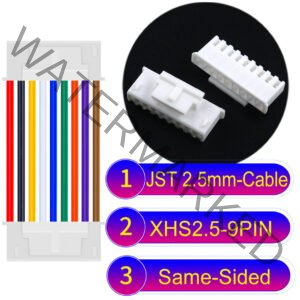 JST XHS2.5 with Belt Lock 9Pin Same-Side-Head Cable