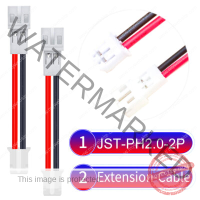 JST 2.0mm PH2.0 2Pin Male Female Extension Cable