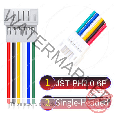 JST PH2.0 6Pin Female Single-Headed Cable