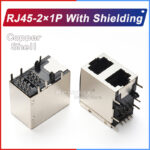 RJ45-2×1P With Shielding Ethernet Connector for high-speed networks