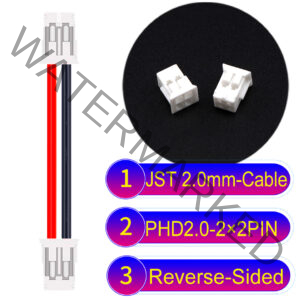 JST PHD2.0 2×2Pin Dual Row Reverse-Side-Head Cable