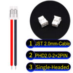 JST PHD2.0 2×2Pin Dual Row Single-Headed Cable