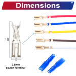 110 Single-Headed spade Cable Spade Dimensions: 2.8mm x 0.5mm