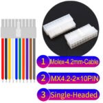 Molex MX4.2mm Dual Row 2×10Pin Mini-Fit Jr Male Single-Headed Cable