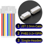 JST PHB2.0 Dual Row with Belt Lock 2×10Pin Single-Headed Cable