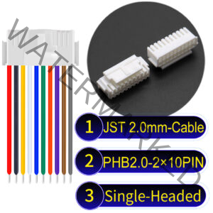 JST PHB2.0 Dual Row with Belt Lock 2×10Pin Single-Headed Cable