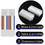 Molex MX4.2mm Dual Row 2×11Pin Mini-Fit Jr Male Female Extension Cable