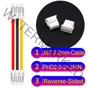 JST PHD2.0 2×3Pin Dual Row Reverse-Side-Head Cable