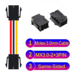 Molex MX3.0mm Dual Row 2×3Pin Female Same-Side-Head Micro-Fit Cable
