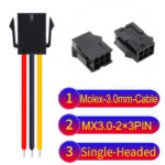 Molex MX3.0mm Dual Row 2×3Pin Female Single-Headed Micro-Fit Cable