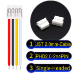 JST PHD2.0 2×4Pin Dual Row Single-Headed Cable