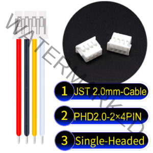 JST PHD2.0 2×4Pin Dual Row Single-Headed Cable