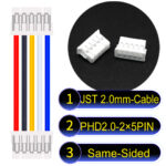 JST PHD2.0 2×5Pin Dual Row Same-Side-Head Cable
