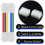 Molex MX4.2mm Dual Row 2×6Pin Mini-Fit Jr Female Same-Side-Head Cable