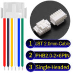 JST PHB2.0 Dual Row with Belt Lock 2×6Pin Single-Headed Cable