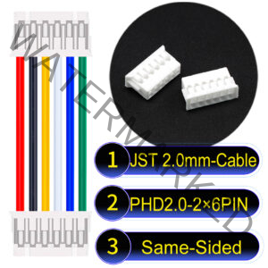 JST PHD2.0 2×6Pin Dual Row Same-Side-Head Cable