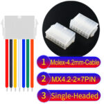 Molex MX4.2mm Dual Row 2×7Pin Mini-Fit Jr Female Single-Headed Cable