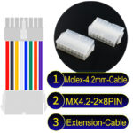 Molex MX4.2mm Dual Row 2×8Pin Mini-Fit Jr Male Female Extension Cable