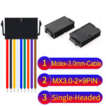 Molex MX3.0mm Dual Row 2×9Pin Female Single-Headed Micro-Fit Cable