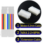 Molex MX4.2mm Dual Row 2×9Pin Mini-Fit Jr Male Female Extension Cable