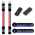 Dupont 2.54mm Male to Female 1×2Pin Cable