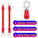 SV1.25 3.5mm both sided spade terminal 18AWG insulated cable Red connector