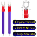 SV1.25 5mm Single-Headed ring terminal 18AWG insulated cable Purple connector