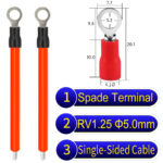 RV1.25 5mm Single-Headed ring terminal 18AWG insulated cable Orange connector