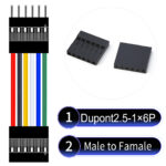 Dupont 2.54mm Male to Female 1×6Pin Cable