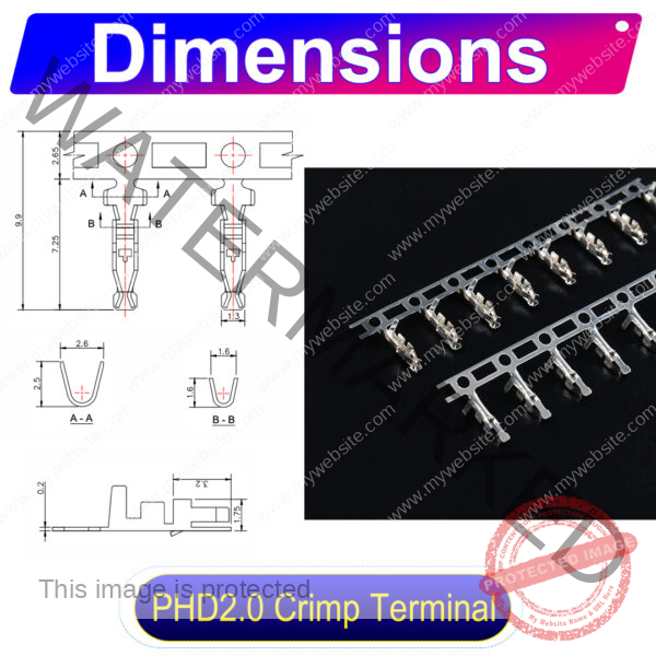 JST PHD 2.0mm male Crimp Terminal