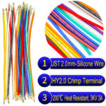 JST HY 2.0mm female pre-crimped terminal silicone cable