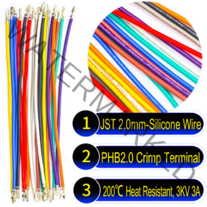 JST PHB locking 2.0mm pre-crimped terminal silicone cable