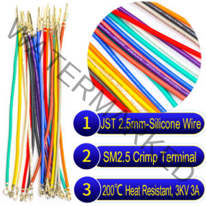 JST SM 2.5mm pre-crimped terminal silicone cable