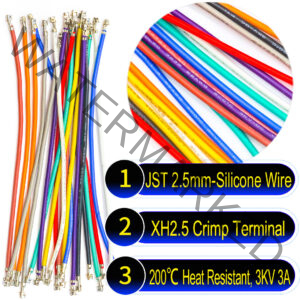 JST XH 2.5mm female pre-crimped terminal silicone cable