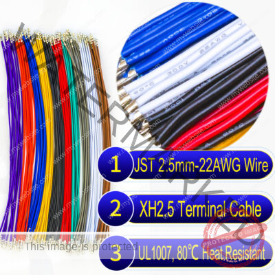 JST XH 2.5mm female pre-crimped terminal cable