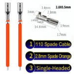 2.8mm single-head spade cable Orange
