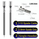 2.8mm single-head spade cable Grey