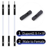 Dupont 2.54mm Male to Female 1Pin White Cable