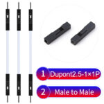 Dupont 2.54mm Male to Male 1Pin White Cable