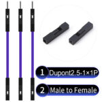 Dupont 2.54mm Male to Female 1Pin Purple Cable