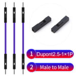 Dupont 2.54mm Male to Male 1Pin Purple Cable