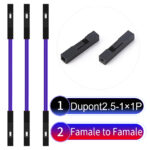 Dupont 2.54mm Female to Female 1Pin Purple Cable