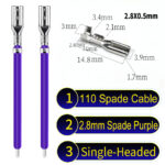 2.8mm single-head spade cable Purple
