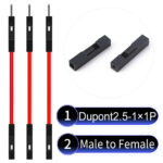 Dupont 2.54mm Male to Female 1Pin Red Cable